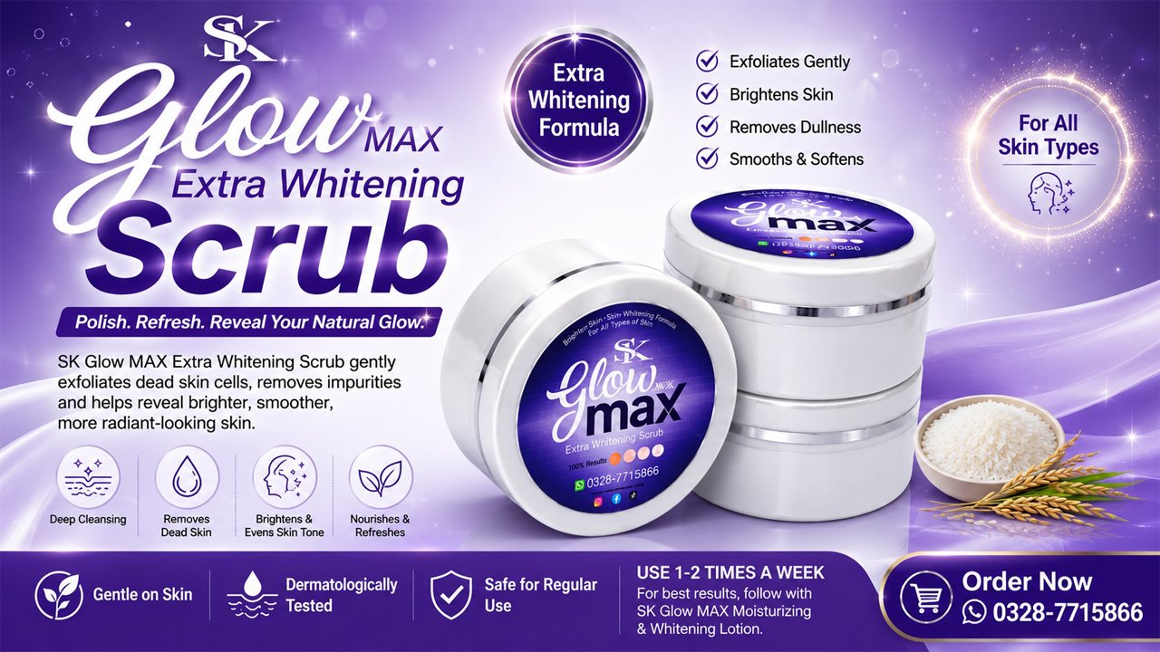 Extra Whitening Scrub with 100% Results - SK Glow MAX