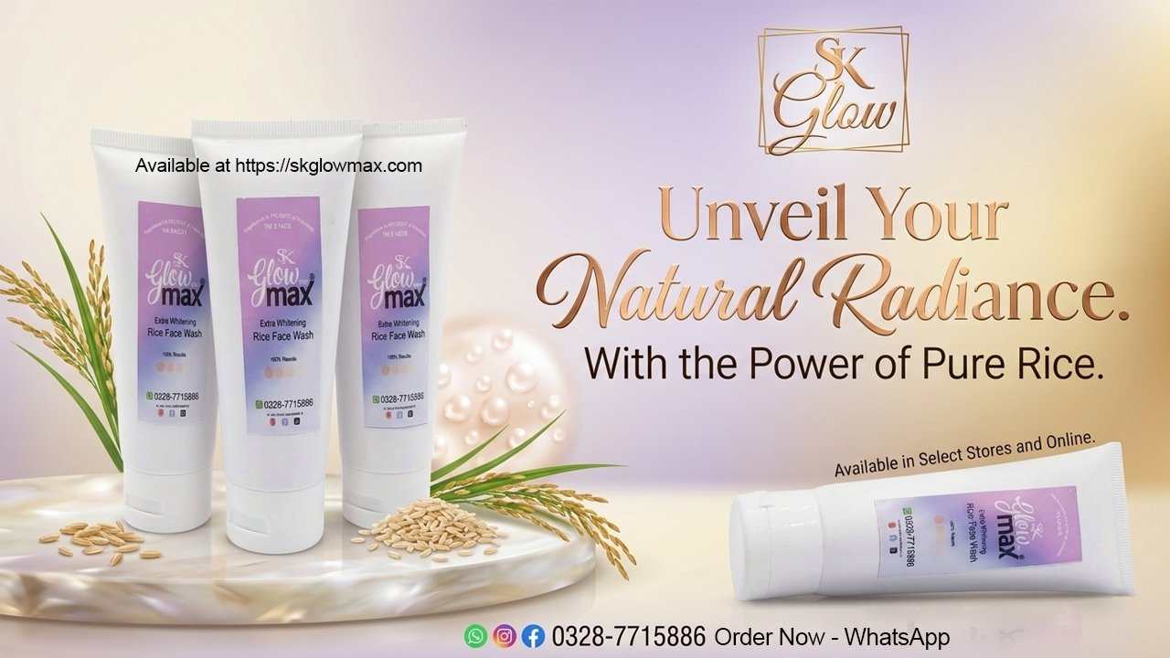 SKGlowMAX Extra Whitening Rice Face Wash Poster